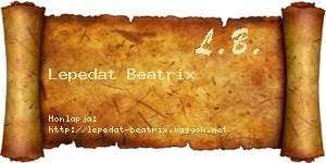 Lepedat Beatrix névjegykártya